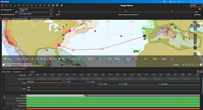 The Dynamic Timeline in EnviroManager+ provides a rolling 12-hour view of environmental permissions along the vessel’s route with colour-coded discharge categories aligned to time, location, and equipment.
